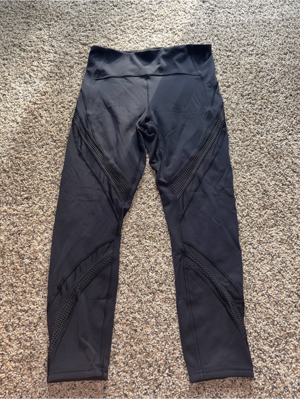 lululemon athletica Black Mesh-Panel Women's Leggings